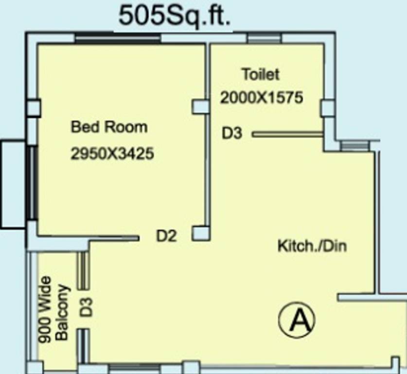 Eden Residency (1BHK+1T (505 sq ft) 505 sq ft) Eden Residency (1BHK+1T (505 sq ft) 505 sq ft)