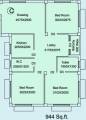 Eden Residency (3BHK+2T (944 sq ft) 944 sq ft)