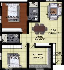 RMS Infra Ashirwad (2BHK+2T (1,338 sq ft) 1338 sq ft) RMS Infra Ashirwad (2BHK+2T (1,338 sq ft) 1338 sq ft)