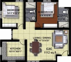 RMS Infra Ashirwad (2BHK+2T (1,112 sq ft) 1112 sq ft) RMS Infra Ashirwad (2BHK+2T (1,112 sq ft) 1112 sq ft)