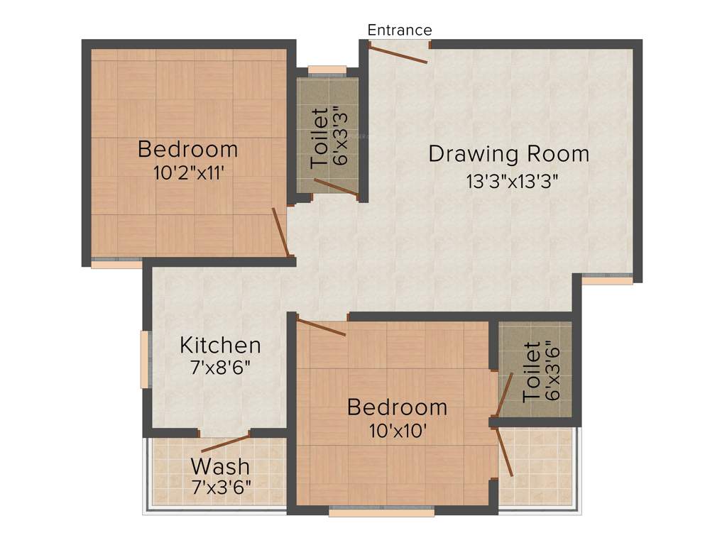 Neev Neelkanth Heights (2BHK+2T (999 sq ft) 999 sq ft)