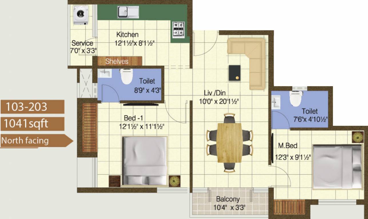Sanjana Apex Enclave (2BHK+2T (1,041 sq ft) 1041 sq ft) Sanjana Apex Enclave (2BHK+2T (1,041 sq ft) 1041 sq ft)