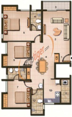 Asvini Atvarika (3BHK+3T (1,586 sq ft) 1586 sq ft)
