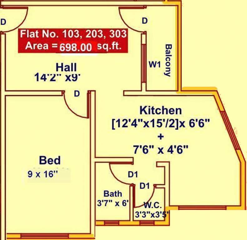 Agrawal Ankita Heritage (1BHK+1T (698 sq ft) 698 sq ft) Agrawal Ankita Heritage (1BHK+1T (698 sq ft) 698 sq ft)