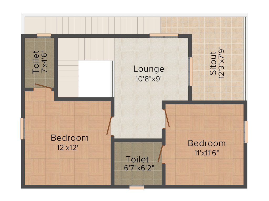 Praneeth Pranav Panorama (3BHK+3T (1,555 sq ft) 1555 sq ft)