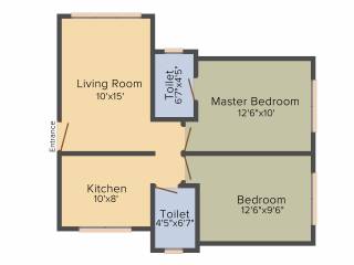 Chheda Jai Devki (2BHK+2T (571 sq ft) 571 sq ft)