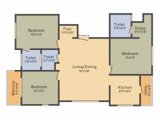 LML Atita (3BHK+3T (1,423 sq ft) + Pooja Room 1423 sq ft)