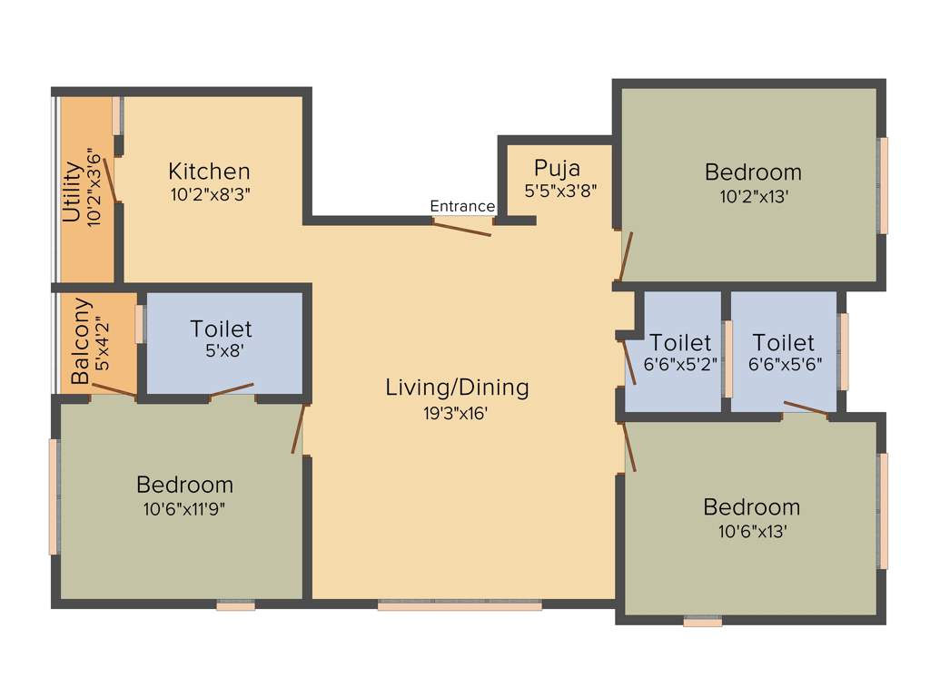 LML Atita (3BHK+3T (1,390 sq ft) + Pooja Room 1390 sq ft)