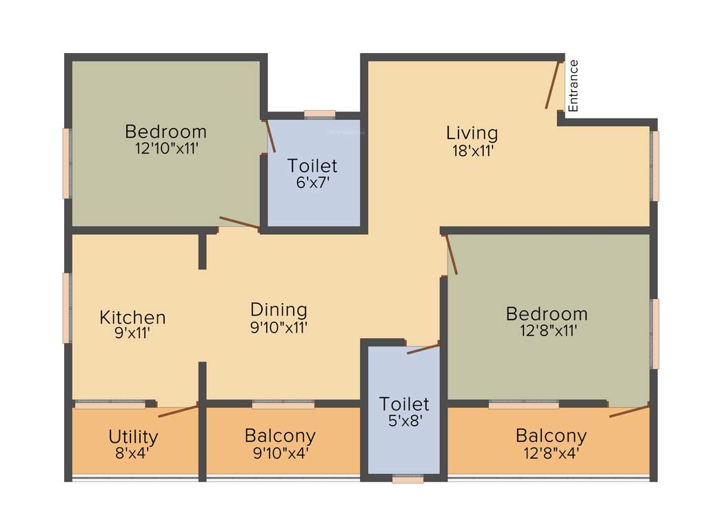 Sunshine Silicon Oasis (2BHK+2T (1,260 sq ft) 1260 sq ft)