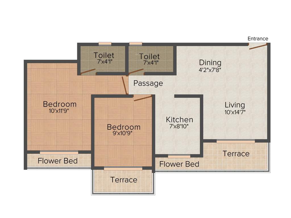 Siddhivinayak Utopia (2BHK+2T (1,166 sq ft) 1166 sq ft)