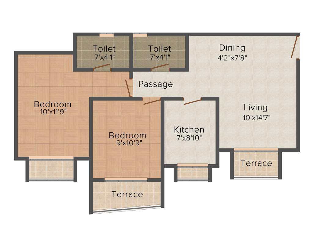 Siddhivinayak Utopia (2BHK+2T (1,168 sq ft) 1168 sq ft)