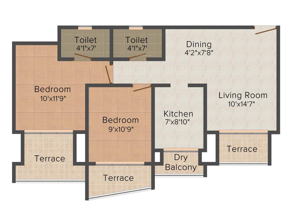Siddhivinayak Utopia (2BHK+2T (1,173 sq ft) 1173 sq ft)