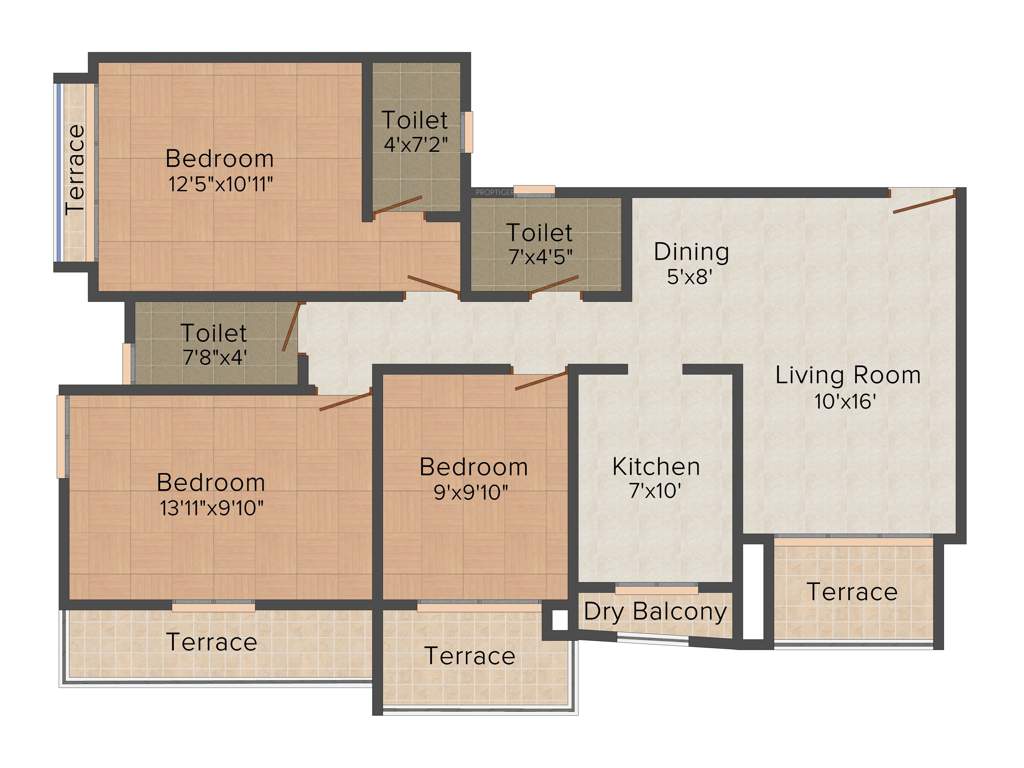 Siddhivinayak Utopia (3BHK+3T (1,627 sq ft) 1627 sq ft)