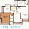 Span Trident (2BHK+2T (1,255 sq ft) + Study Room 1255 sq ft)