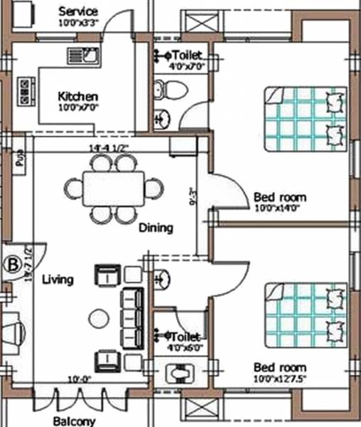 Pushkar JK Gardens (2BHK+2T (1,086 sq ft) + Pooja Room 1086 sq ft)