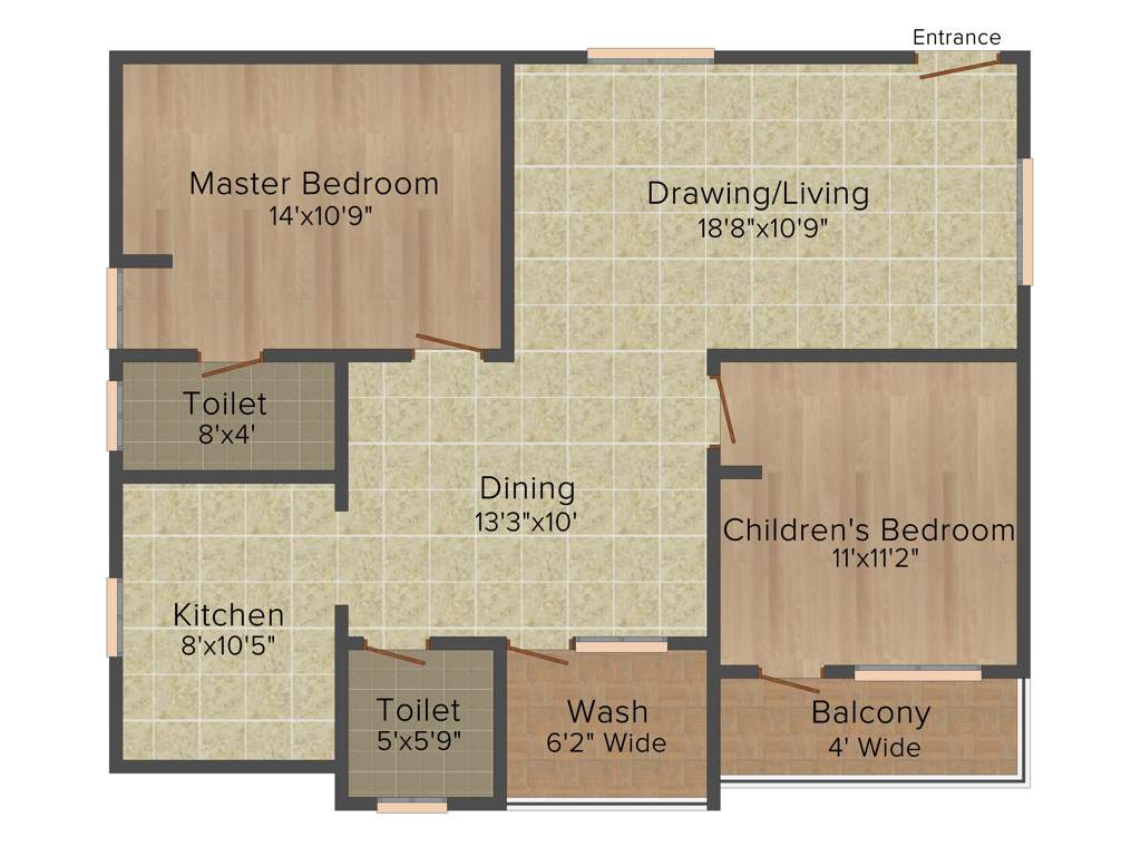 Haneesh Mjr Solitaire (2BHK+2T (1,200 sq ft) 1200 sq ft)