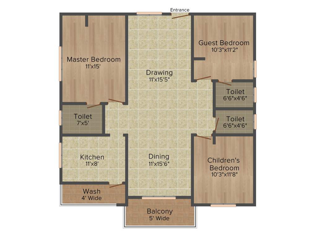 Haneesh Mjr Solitaire (3BHK+3T (1,520 sq ft) 1520 sq ft)