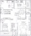 Siva Nest (2BHK+2T (1,115 sq ft) 1115 sq ft)