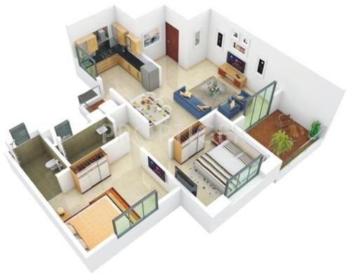 SLP Jubilee Park (2BHK+2T (1,200 sq ft) 1200 sq ft)