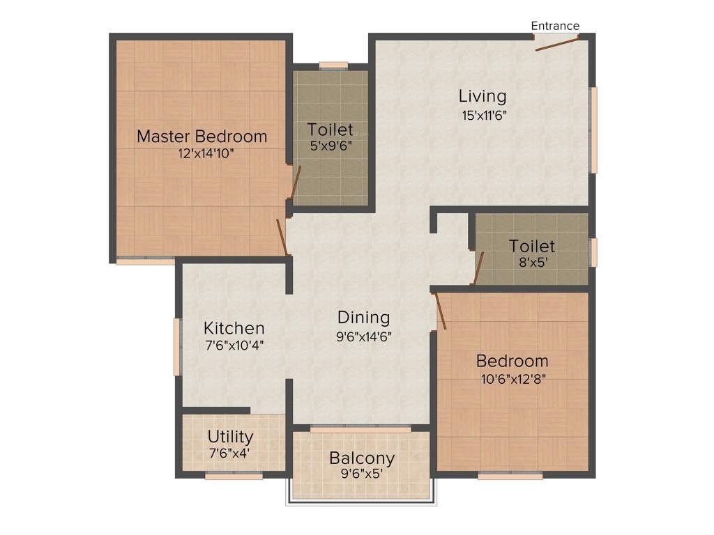 LNS Pride (2BHK+2T (1,185 sq ft) 1185 sq ft)