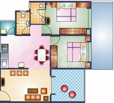 Goyal Garima (2BHK+2T (842 sq ft) 842 sq ft)