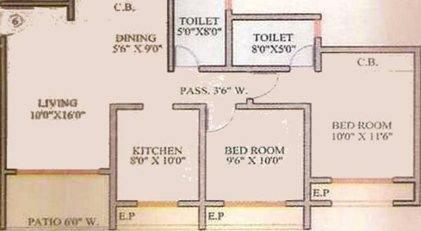 Padmashree Mangla Prastha (2BHK+2T (1,115 sq ft) 1115 sq ft)