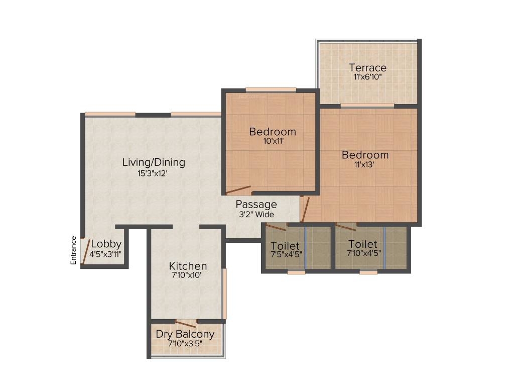 Sukhwani Panorama (2BHK+2T (1,010 sq ft) 1010 sq ft)