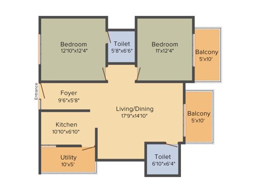 Man Alpine Square (2BHK+2T (1,273 sq ft) 1273 sq ft) Man Alpine Square (2BHK+2T (1,273 sq ft) 1273 sq ft)