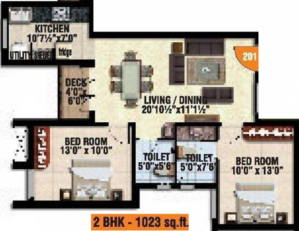 Sidharth Upscale (2BHK+2T (1,023 sq ft) 1023 sq ft) Sidharth Upscale (2BHK+2T (1,023 sq ft) 1023 sq ft)