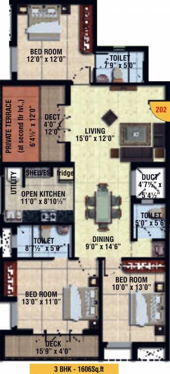 Sidharth Upscale (3BHK+3T (1,606 sq ft) 1606 sq ft) Sidharth Upscale (3BHK+3T (1,606 sq ft) 1606 sq ft)