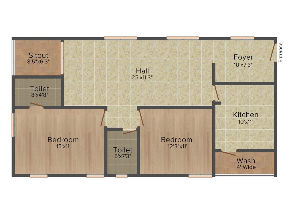 Trishala The Life (2BHK+2T (1,300 sq ft) 1300 sq ft)