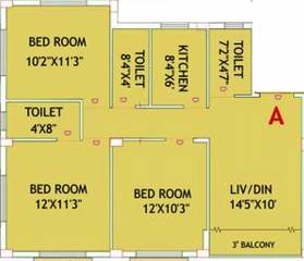 Eden Cedar (3BHK+3T (1,126 sq ft) 1126 sq ft) Eden Cedar (3BHK+3T (1,126 sq ft) 1126 sq ft)