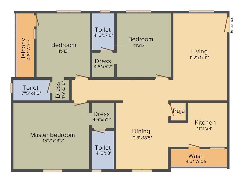Sai Shraddha Sai Hill Top (3BHK+3T (1,790 sq ft) + Pooja Room 1790 sq ft)