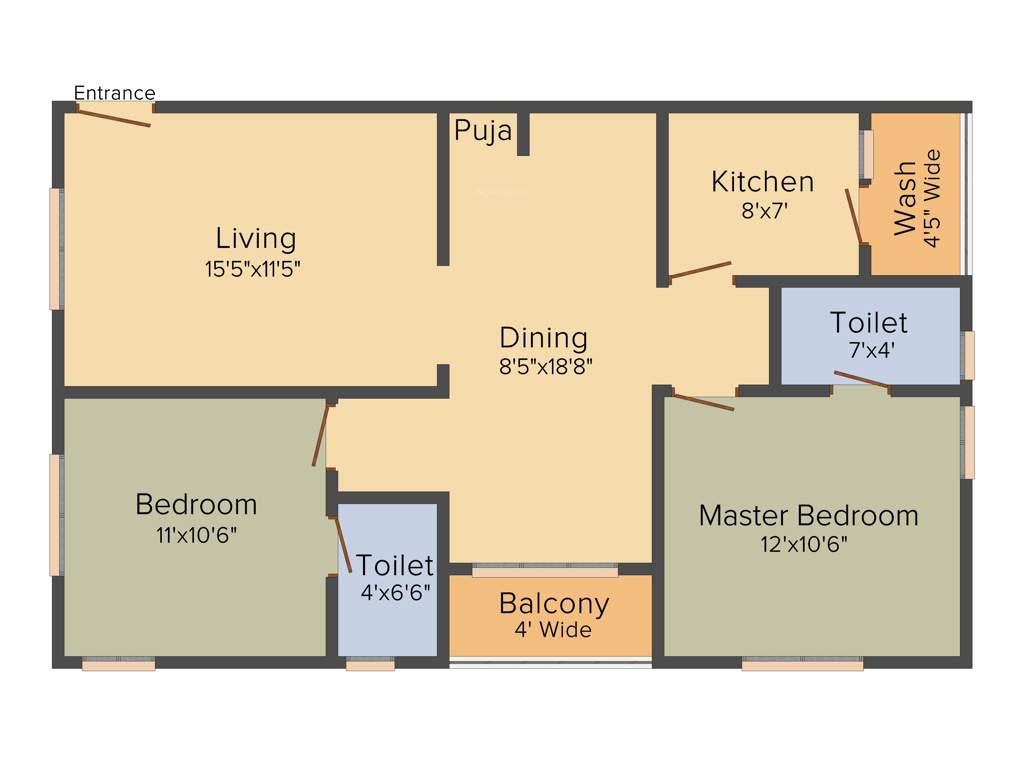 Sai Shraddha Sai Hill Top (2BHK+2T (1,100 sq ft) + Pooja Room 1100 sq ft)