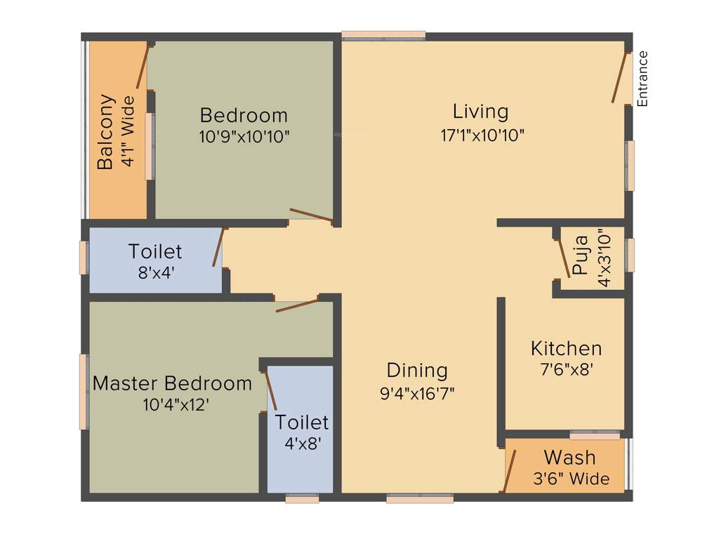 Imperial Oasis Greens (2BHK+2T (1,185 sq ft) + Pooja Room 1185 sq ft)