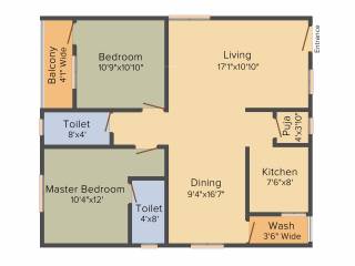 Imperial Oasis Greens (2BHK+2T (1,185 sq ft) + Pooja Room 1185 sq ft) Imperial Oasis Greens (2BHK+2T (1,185 sq ft) + Pooja Room 1185 sq ft)