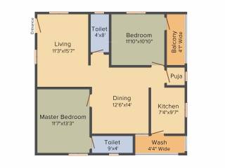 Imperial Oasis Greens (2BHK+2T (1,270 sq ft) + Pooja Room 1270 sq ft) Imperial Oasis Greens (2BHK+2T (1,270 sq ft) + Pooja Room 1270 sq ft)