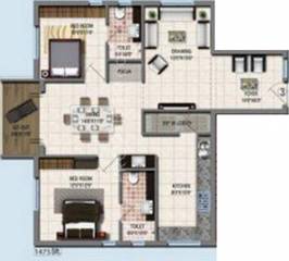Aditya Silicon Heights (2BHK+2T (1,475 sq ft) 1475 sq ft)