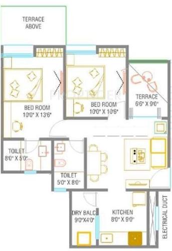 Pushpganga Swapna Ganga (2BHK+2T (880 sq ft) 880 sq ft)