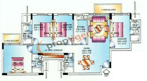 DLF Ridgewood Estate (4BHK+4T (1,701 sq ft) 1701 sq ft)