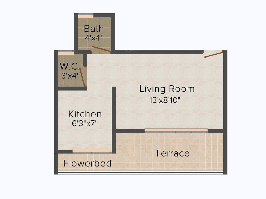 Villa Pride Villa (1RK+1T (400 sq ft) 400 sq ft)