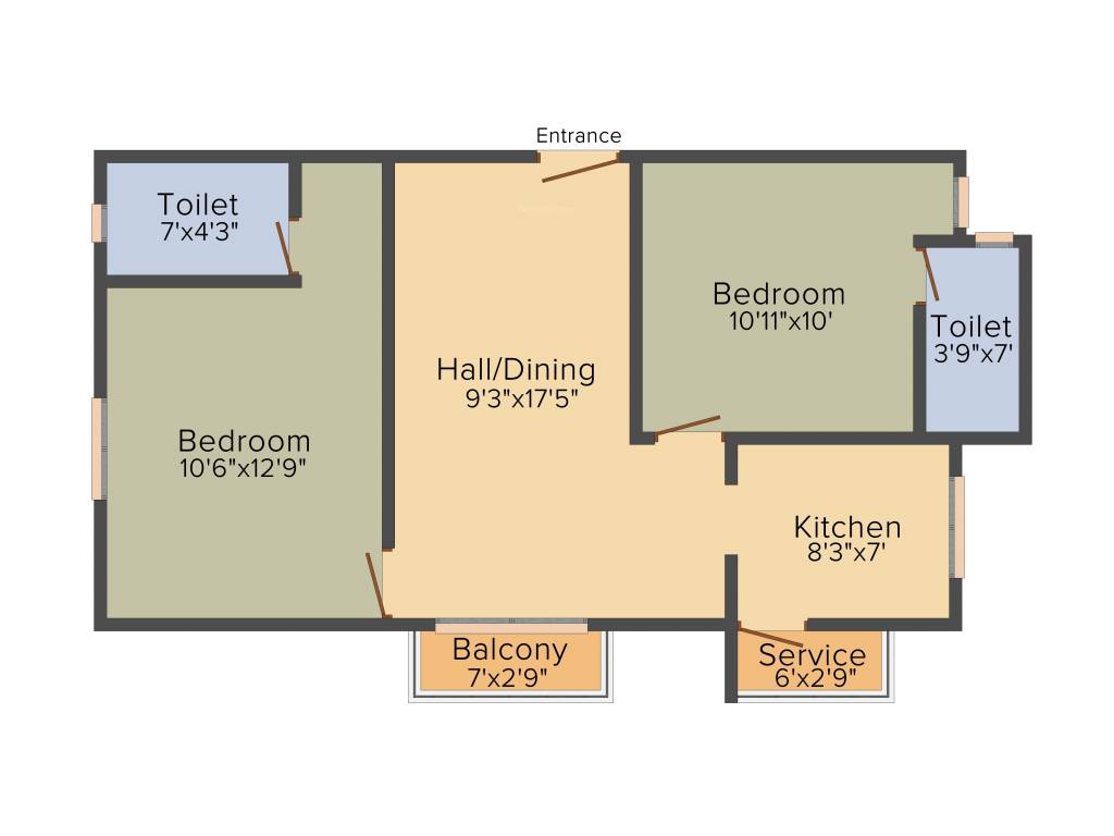 Le Aatmika (2BHK+2T (850 sq ft) 850 sq ft)