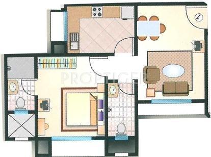 Neelam Realtors Sumangal Floor Plan (1BHK+1T)