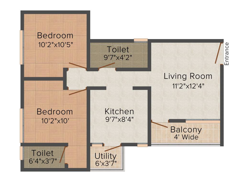 Shree Shivram Prestige Pride D (2BHK+2T (784 sq ft) 784 sq ft)