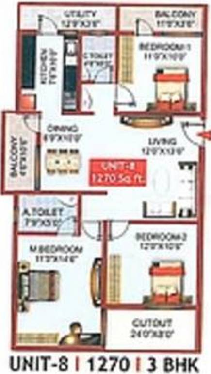 SVR Samruddhi Royal (3BHK+2T (1,270 sq ft) 1270 sq ft) SVR Samruddhi Royal (3BHK+2T (1,270 sq ft) 1270 sq ft)
