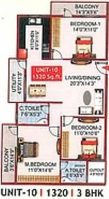 SVR Samruddhi Royal (3BHK+2T (1,320 sq ft) 1320 sq ft) SVR Samruddhi Royal (3BHK+2T (1,320 sq ft) 1320 sq ft)