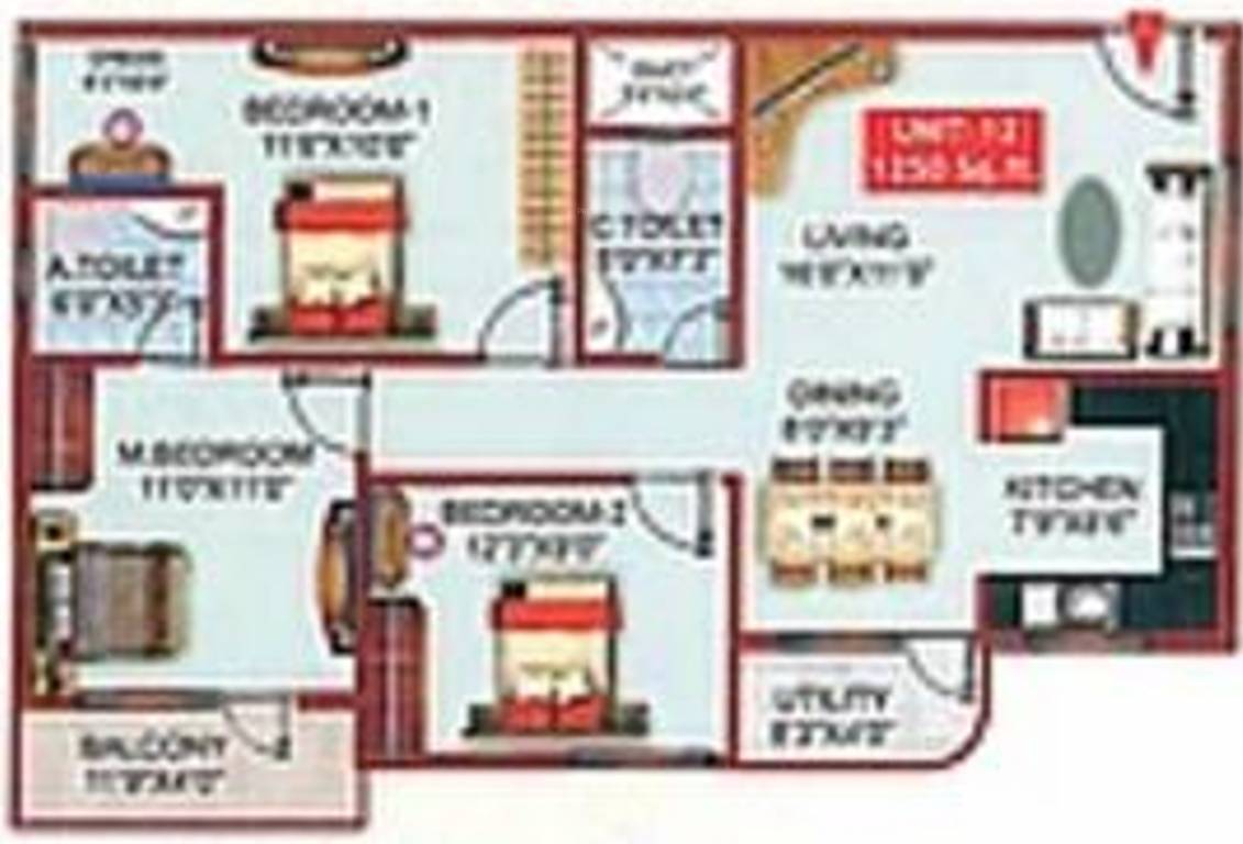 SVR Samruddhi Royal (3BHK+2T (1,250 sq ft) 1250 sq ft) SVR Samruddhi Royal (3BHK+2T (1,250 sq ft) 1250 sq ft)
