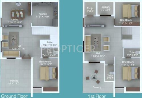 Sampada Sampada Homes (3BHK+3T (2,250 sq ft)   Pooja Room 2250 sq ft)