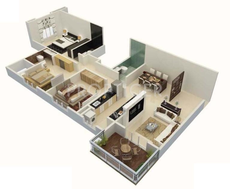 Karia Konark Meadows (3BHK+3T (1,609 sq ft) 1609 sq ft)