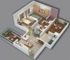 Blue Skky Olive Floor Plan (2BHK+2T)